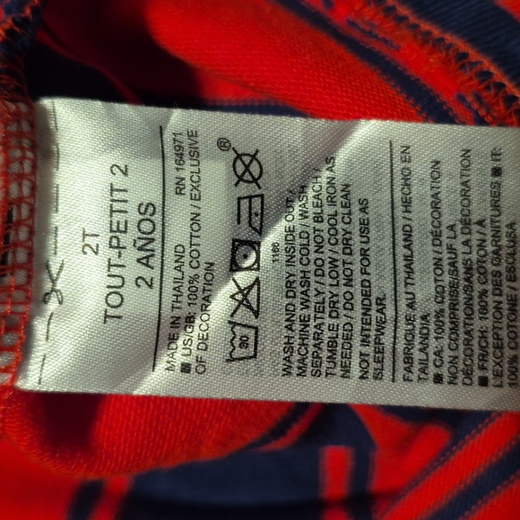 Janie and Jack boys 2T blue & red long sleeve polo shirt, white collar EUC - Picture 5 of 5
